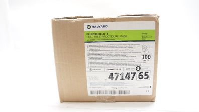Halyard 47147 FLUIDSHIELD 3 Fog-Free Procedure Mask - Box of 100